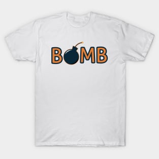 BOMB Text Design T-Shirt